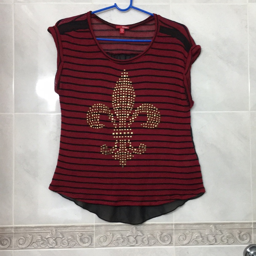 Burgundy/Black Sleeveless Sweater/Top | BONGO | Women’s